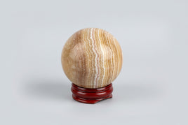 Yellow Calcite Stripe Sphere #2