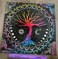 Tree of Life Moon and Sun Altar/Tarot Cloth
