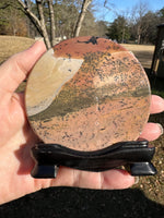 Natural Picture Jasper Slab with Stand #6