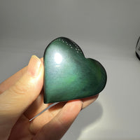 Rainbow Sheen Obsidian Heart #6