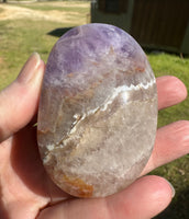 Amethyst Mixed with Stripe Agate Palm Stone #9