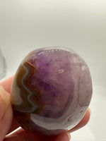 Amethyst Mixed with Stripe Agate Palm Stone #1
