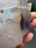 Druzy Agate Geode Indigenous-Inspired Profile Headdress Carving #8