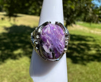 Natural Charoite Ring #5
