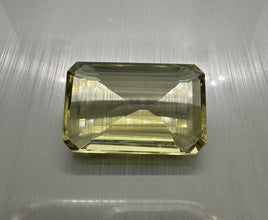 Yellow Quartz 27x17mm Emerald Cut 33.70ct