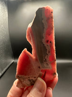 Natural Rhodochrosite Slab #18 – Pink Banded Mineral Specimen with Gray Matrix