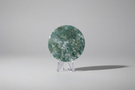 Moss Agate Polished Round Slice #11