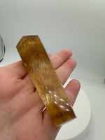Carved Fluorite Scepter with Rainbows #2
