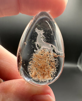 Beautiful Horse Garden Quartz Inner Scene Carving #1