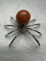 Spider with Orange Aventurine Sphere