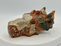 Unique Pudding Stone Dragon Head Carving