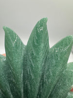 Green Aventurine Cannabis Leaf Carving #3