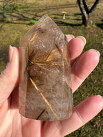 Gold Rutilated Quartz Point #7