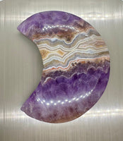 Amethyst Lace Agate Large Moon #2