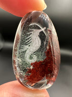 Beautiful Seahorse Garden Quartz Inner Scene Carving #8