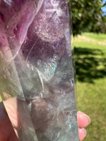 Large Fat Watermelon Fluorite Tower #2