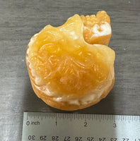 Yellow and White Mixed Calcite Skull #3