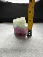 Feather Fluorite Free Form with Rainbows #1