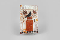 Welcome with Bird Novelty Tin Sign