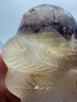 Rainbow Fluorite Decorative Carved Heart with Stand #8