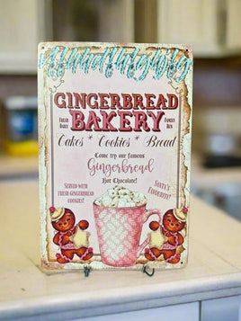 Gingerbread Bakery Novelty Tin Sign