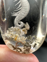 Beautiful Seahorse Garden Quartz Inner Scene Carving #3