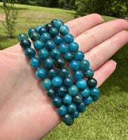 Blue Apatite 8mm Beads for Bracelets