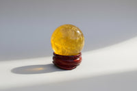 Yellow with Purple Fluorite Sphere #2