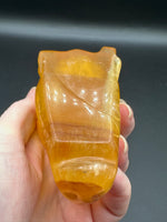 Natural Golden Yellow Fluorite Dragon Head Carving #1 – 382g