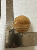 Yellow Calcite Stripe Sphere #2