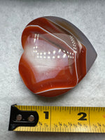 Carnelian Heart Palm Stone #11
