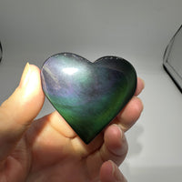 Rainbow Sheen Obsidian Heart #6
