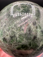 Natural Green Diopside Crystal Sphere 365g – Polished Green Gemstone #2