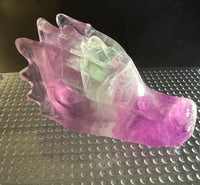 Fluorite Dragon Head Carving #18