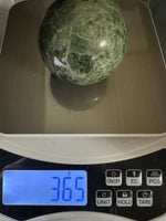 Natural Green Diopside Crystal Sphere 365g – Polished Green Gemstone #2