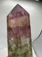 Large Fat Watermelon Fluorite Tower #5