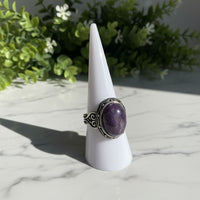 Natural Charoite Ring #35