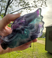 Fluorite Dragon Head Carving #6
