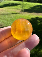 Yellow with Purple Fluorite Sphere #2
