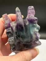 Rainbow Fluorite Dragon Head Carving #12 – 372g