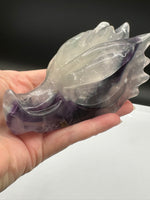 Rainbow Fluorite Dragon Head Carving #7 – 405g