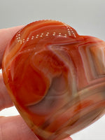Carnelian Heart Palm Stone #1