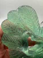 Green Fluorite Decorative Carved Heart with Stand #3