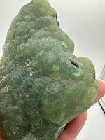 Prehnite mixed with Green Tourmaline Raw Specimen #6