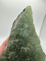 Prehnite mixed with Green Tourmaline Raw Specimen #6