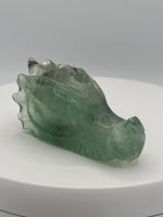 Fluorite Dragon Head Carving #19