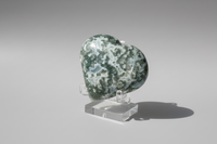 Moss Agate Carved Heart #3