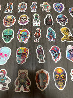Retro Skull Stickers set of 53