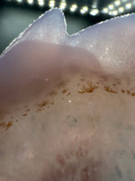 Druzy Dendrite Agate Geode Indigenous-Inspired Profile Headdress Carving #9