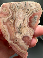 Rhodochrosite Slab #2 – Pink & Cream Banded Polished Collector Specimen